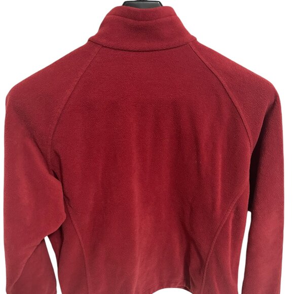 Columbia Fleece Mens Jacket Coat Size Large Red Long Sleeve - Picture 7 of 7